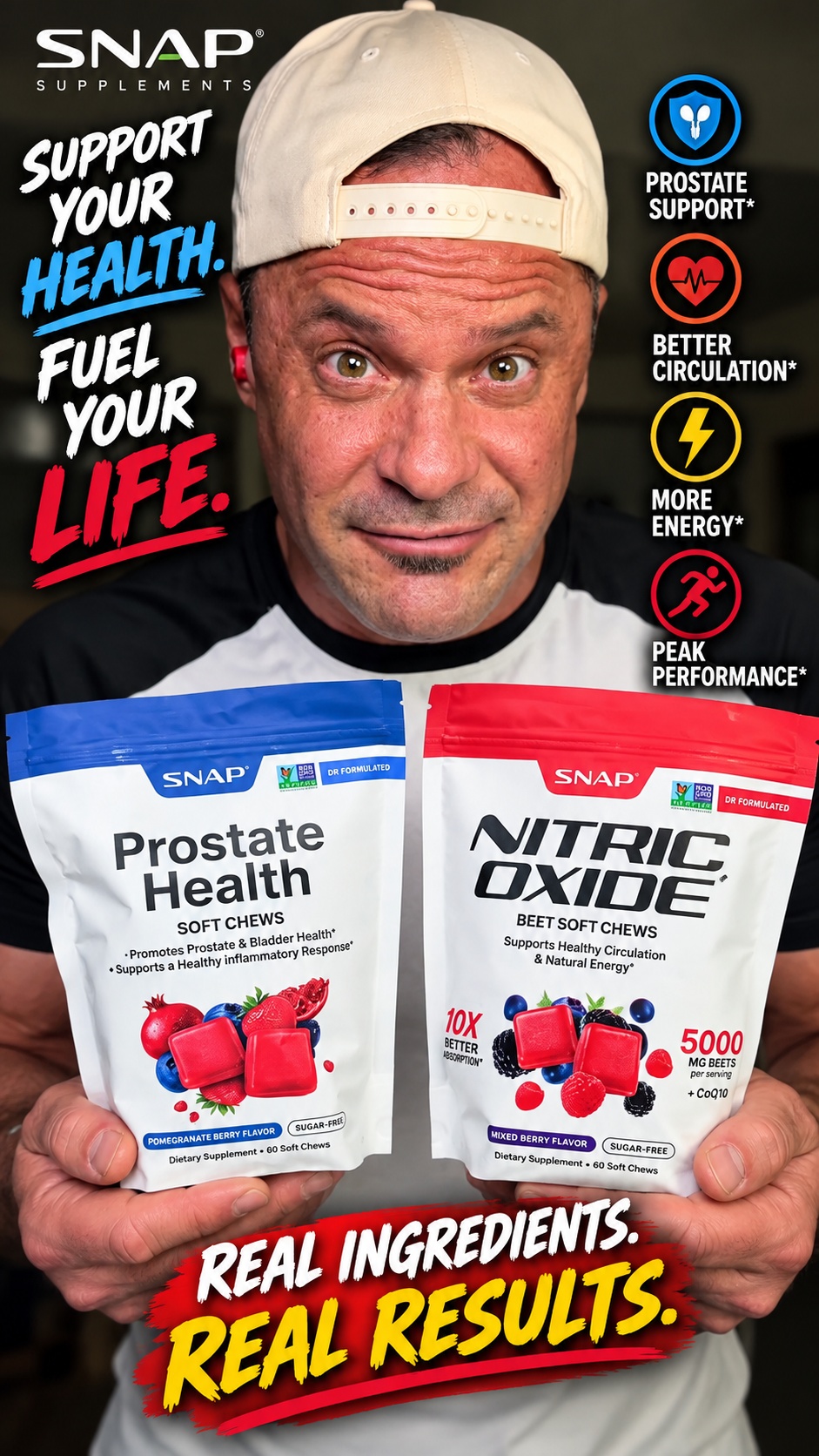 Snap Supplements · Prostate Health + Nitric Oxide Soft Chews